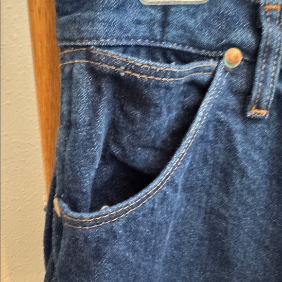 Wrangler 12MWZG Indigo Blue Denim Jeans 13/14 x 34 USA 100% Cotton - Picture 7 of 9